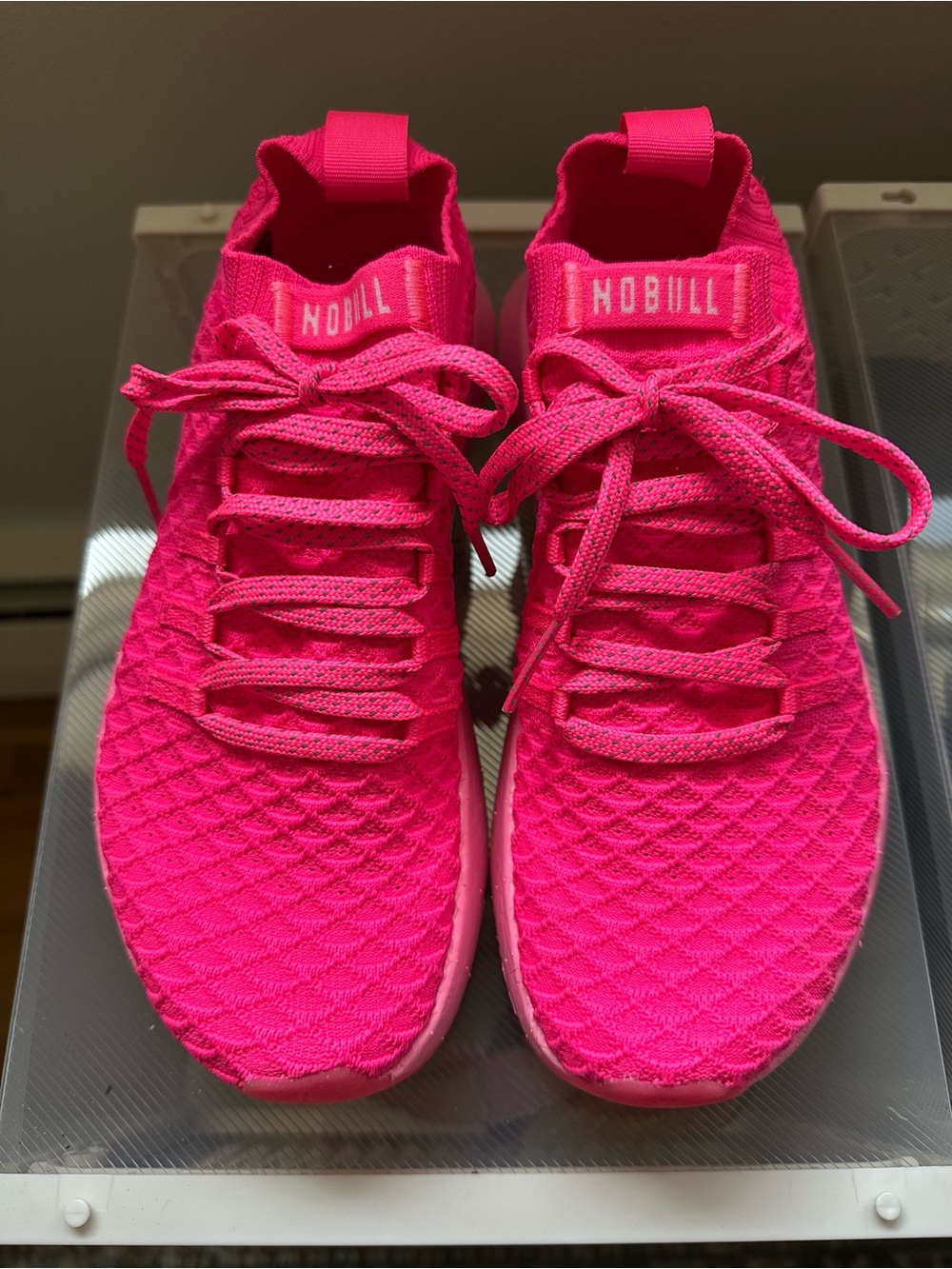 NOBULL Women's Vibrant Pink Knit Training Sneakers
